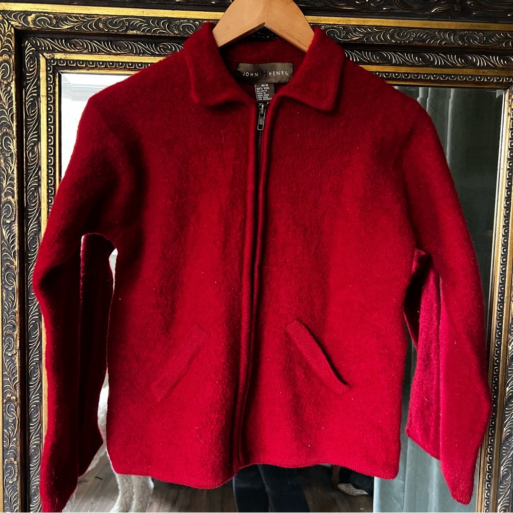 John Henry Red Wool Jacket